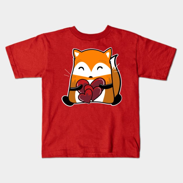 Fox Love Kids T-Shirt by bloomgrace28